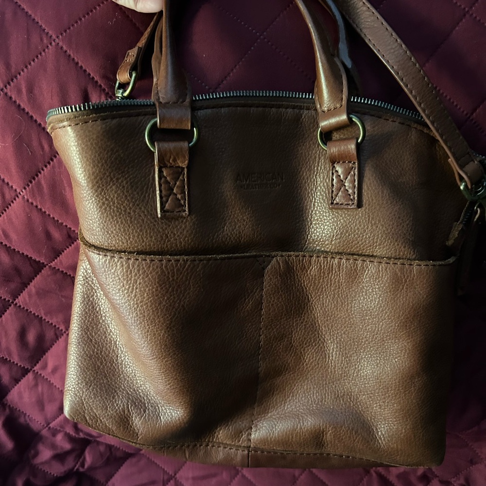 American Leather Brown Shoulder Bag